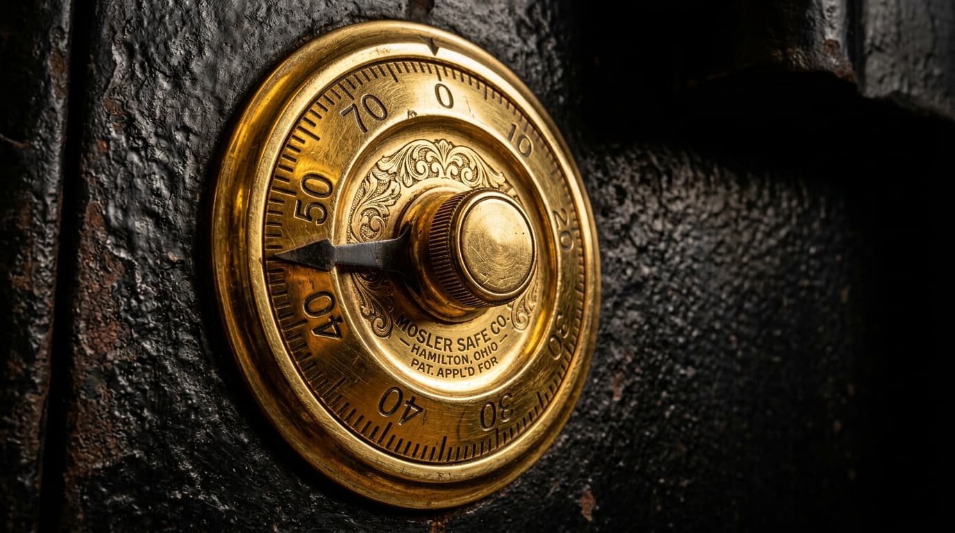 Vintage safe combination dial
